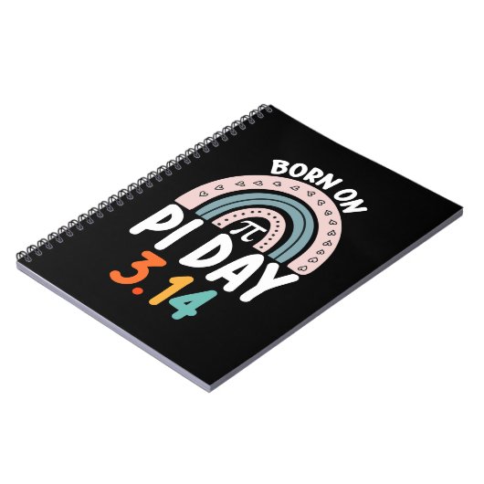 Geboren op Pi Day Verjaardag Wiskunde Funny Notitieboek (Linkerzijde)