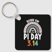 Geboren op Pi Day Verjaardag Wiskunde Funny Sleutelhanger (Voorkant)