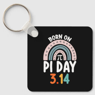 Geboren op Pi Day Verjaardag Wiskunde Funny Sleutelhanger