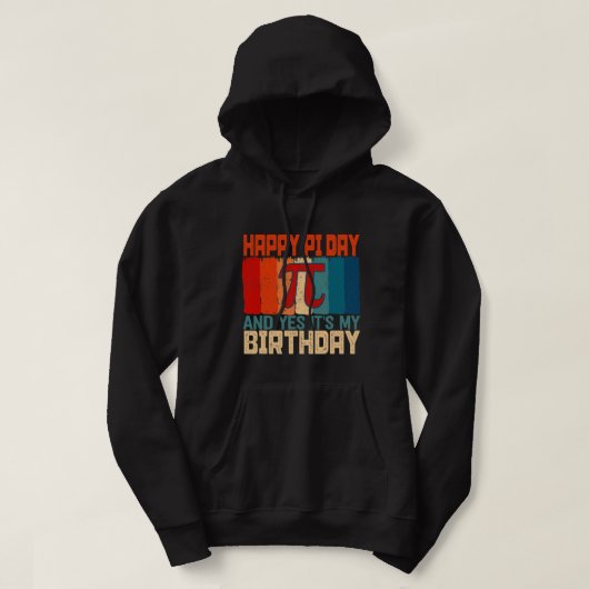 Geboren op Pi Day Wiskunde Science Happy 14 maart Hoodie (Design voorkant)