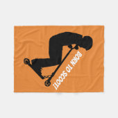 Geboren op scoot - Stunt Scooter Rider Fleece Deken (Voorkant (Horizontaal))