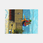 Geboren op scoot - Stunt Scooter Trick Fleece Deken (Voorkant (Horizontaal))