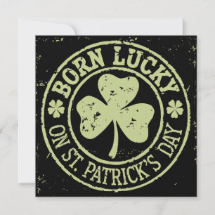 Geboren op St. Patrick's Day Iers Verjaardag Kaart