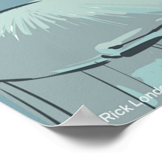 Geboren op Twitter Funny Twitter Cartoon Poster (Hoek)