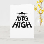 Geboren op vliegend piloot kaart (Gele Bloem)