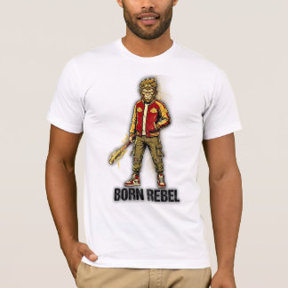 Geboren Rebel Monkey Schutter T-shirt