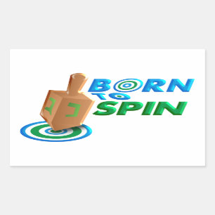 Geboren te spinnen rechthoekige sticker