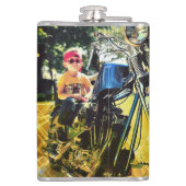 Geboren te zijn Wild 6 oz of 8 oz Flask Heupfles (Achterkant)