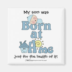 Geboren thuis-slapende baby jongen magneet