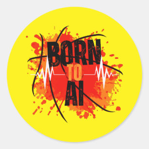 Geboren uit AI Ronde Sticker