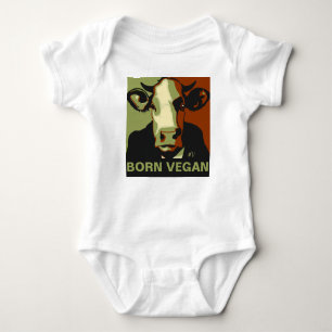 Geboren Vegan Camo Pop Art Koe Baby Jumper Romper