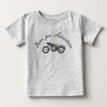 Geboren voor avontuur: T-shirt met motorthema