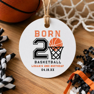 Geboren voor Basketbal   Sportieve Jongen 2e Verja Bedankjes Labels