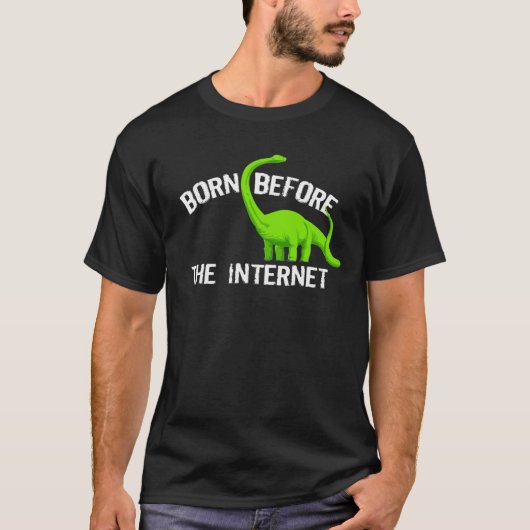 Geboren vóór internet t-shirt (Voorkant)