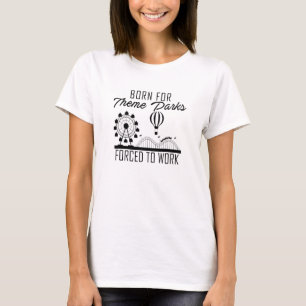 Geboren voor themaparken - pretparken - Roller Co. T-shirt