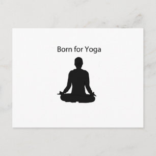 geboren voor yoga briefkaart
