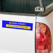 Geboren vrij bumpersticker (Op Truck)