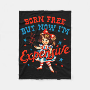 Geboren Vrij Maar Nu Ben Ik Duur Usa Patriottisch Fleece Deken