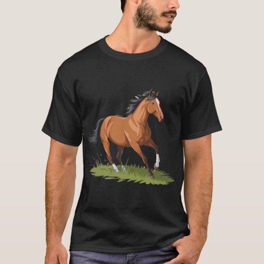 GEBOREN VRIJ PAARD T-SHIRT (Voorkant)