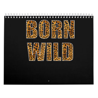geboren wild cheetah tijger leopark dierlijk blad kalender