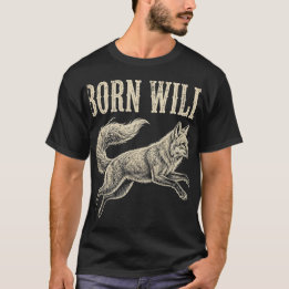Geboren Wilde T-shirt – Fox Tee met vintage look