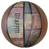  geborste brick voor stadsgrunge basketbal (Verticaal)