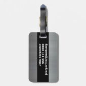 geborsteld aluminium bagagelabel (Achterkant verticaal)