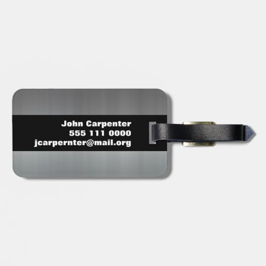 geborsteld aluminium bagagelabel (Achterkant horizontaal)