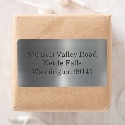 geborsteld aluminium etiket (Insitu)