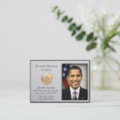 Geborsteld aluminium met gouden accentprofielkaart visitekaartje (Staand voorkant)