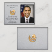 Geborsteld aluminium met gouden accentprofielkaart visitekaartje (Voorkant / Achterkant)