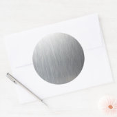 Geborsteld aluminium metaal ronde sticker (Envelop)