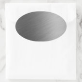 geborsteld aluminium metalen blik ovale sticker (Tas)