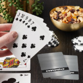 geborsteld aluminium pokerkaarten (Insitu)