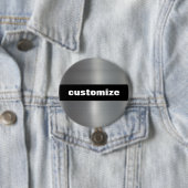 geborsteld aluminium ronde button 7,6 cm (In situ)