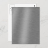 geborsteld aluminium textuur briefkaart (Voorkant / Achterkant)