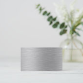 geborsteld aluminium visitekaartje (Staand voorkant)