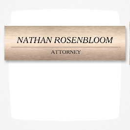 Geborsteld Bronzen Professionele Uitvoerende ID Naamplaatje