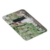 Geborsteld bruiloft dank u foto magneet (Rechterzijde)