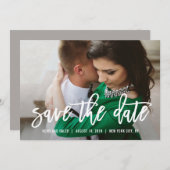 Geborsteld Charm EDITABLE KLEUR Bewaar de Datum Ka Kaart (Voorkant / Achterkant)