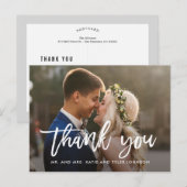 Geborsteld Charm Wedding Bedankt Card Briefkaart (Voorkant / Achterkant)