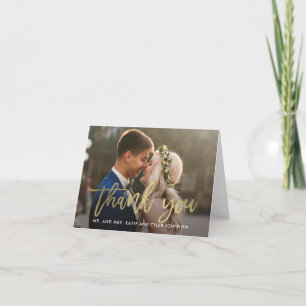 Geborsteld Charm Wedding Bedankt Card Faux Folie
