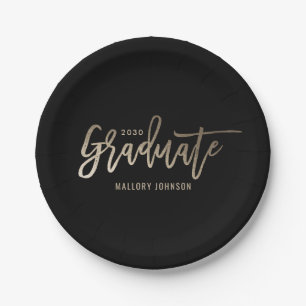 Geborsteld Glimmer EDITABLE KLEUR Afstudeerder Par Papieren Bordje