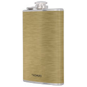 Geborsteld gouden metaaluitstraling heupfles (Links)