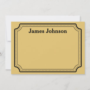 Geborsteld Gouden Retro Krachtig Serif Bureaunaamb Notitiekaartje