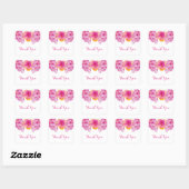 Geborsteld Hibiscus Floral Dank u Stickers (Vel)