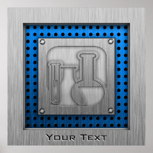 geborsteld metaal-achtig chemie poster