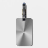 geborsteld metaal bagagelabel (Achterkant verticaal)