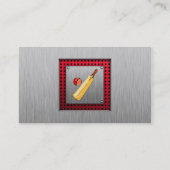 Geborsteld metaal look Cricket Visitekaartje (Achterkant)