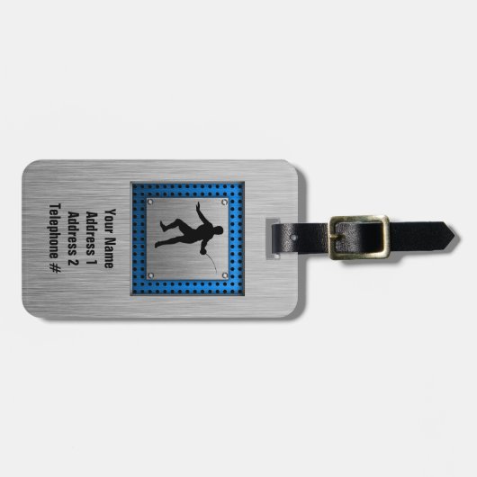 Geborsteld metaal look Scherm Silhouet Bagagelabel (Voorkant horizontaal)